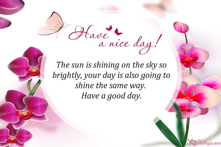 Flower Have a Nice Day Card Maker Online Free