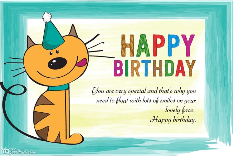 Free Printable Funny Birthday Card With Cat Maker Online