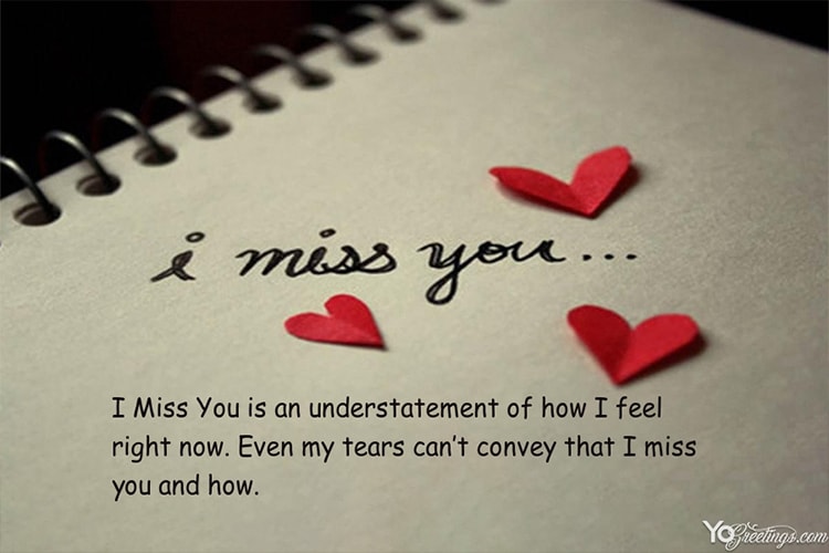 Free I Miss You Love Cards Images- Miss You Card Maker Online