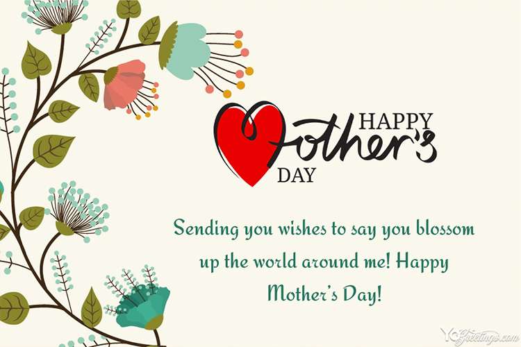 Personalized Mother's Day Greeting Card Images