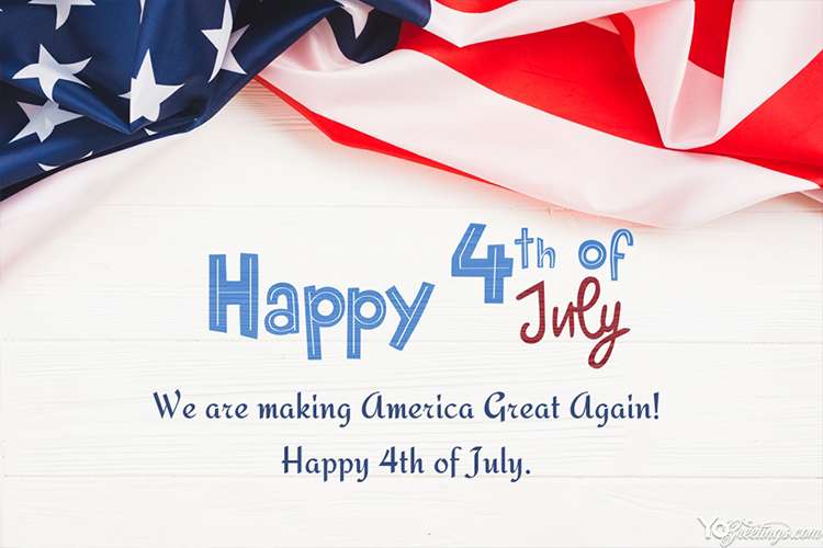 Happy 4th of July Greetings Card Maker Online Free