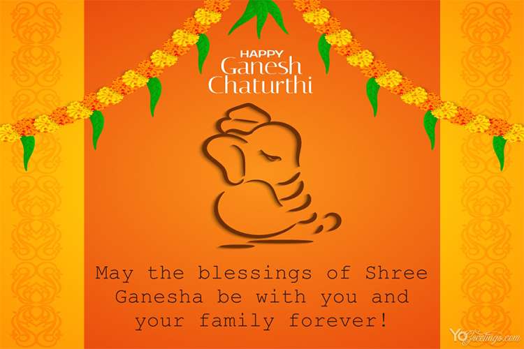 Indian Festival Ganesh Chaturthi Greeting Cards