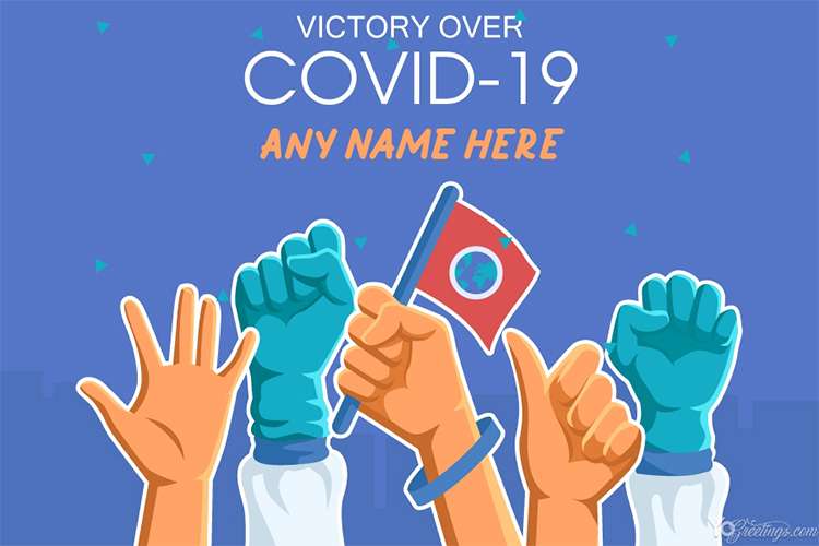 Victory Over Coronavirus Card With Name Edit
