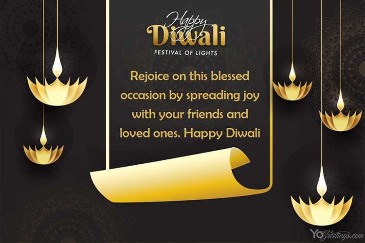 Create Luxurious Diwali Greeting Card Online