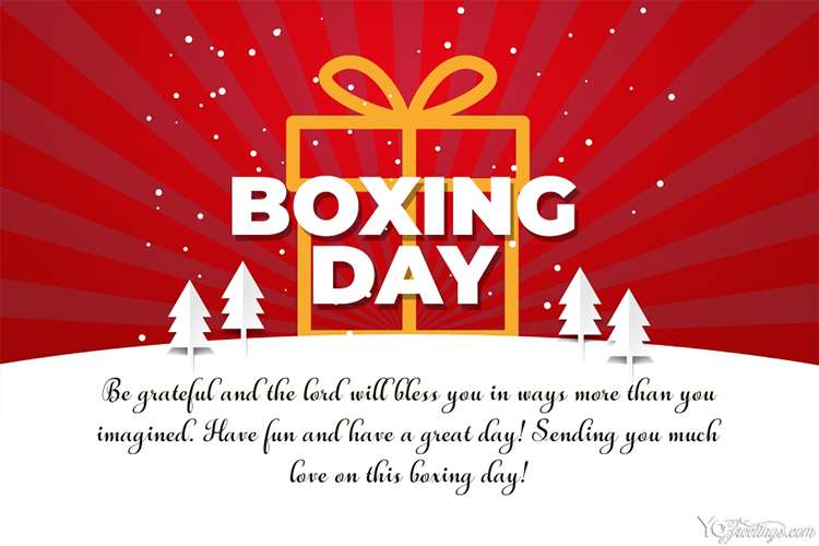 Free Boxing Day Card Maker with Online Templates
