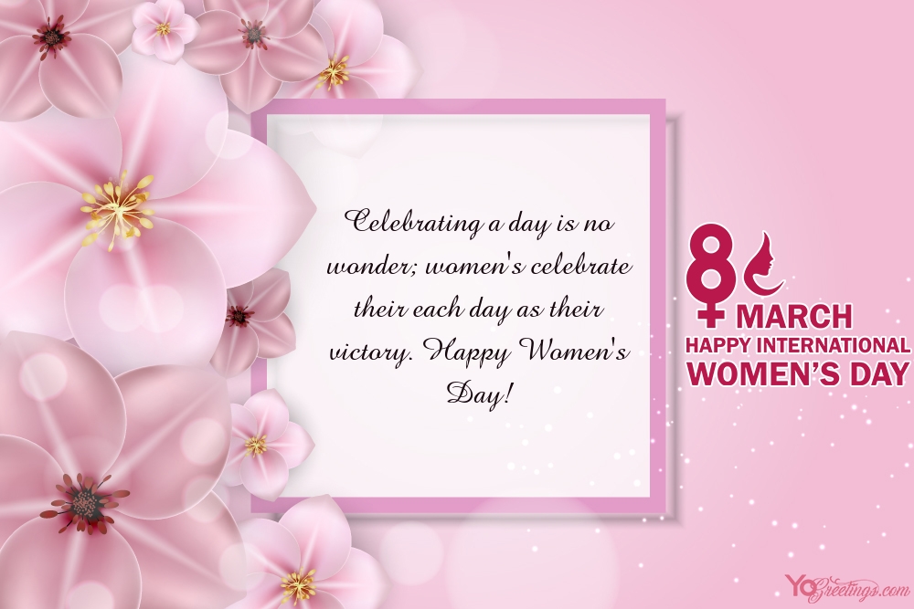 Write Wishes On International Women's Day Greeting Card Images