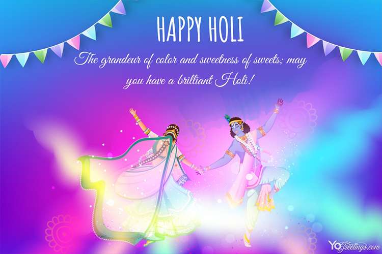 India Holi Festival of Colors Greeting Cards for 2022