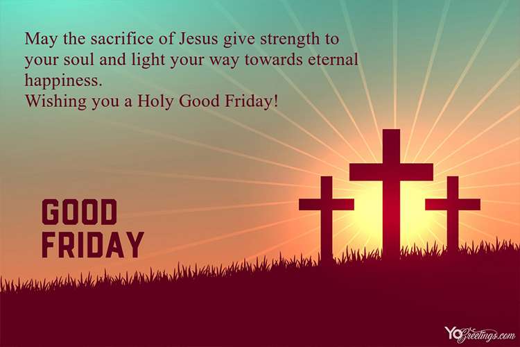 Holy Day Good Friday Wishes Card Maker Online