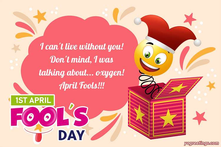 Colorful Realistic April Fools' Day Funny Cards