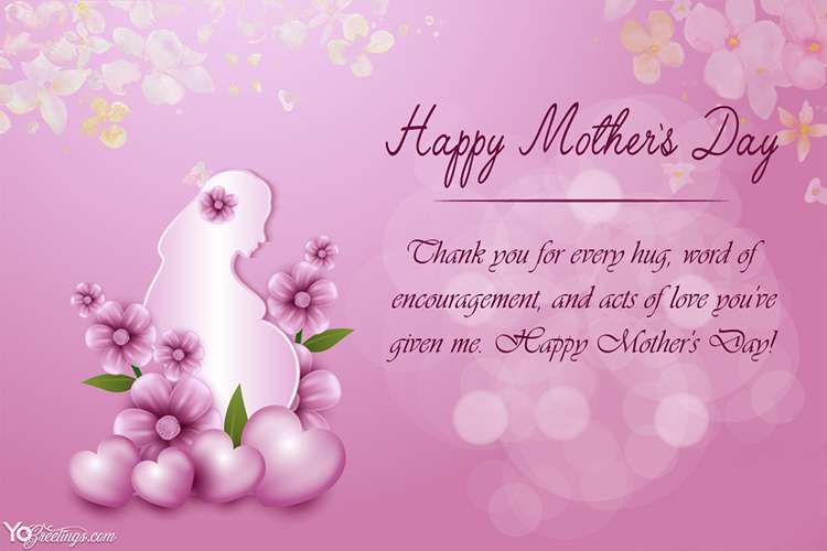 Customize Your Own Happy Mother's Day Wishes Card Online