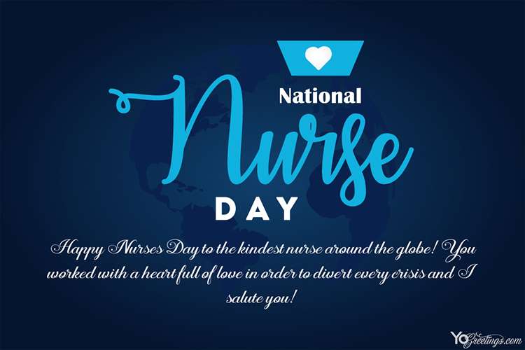 Customize Happy Nurses Day Card With Your Name Wishes