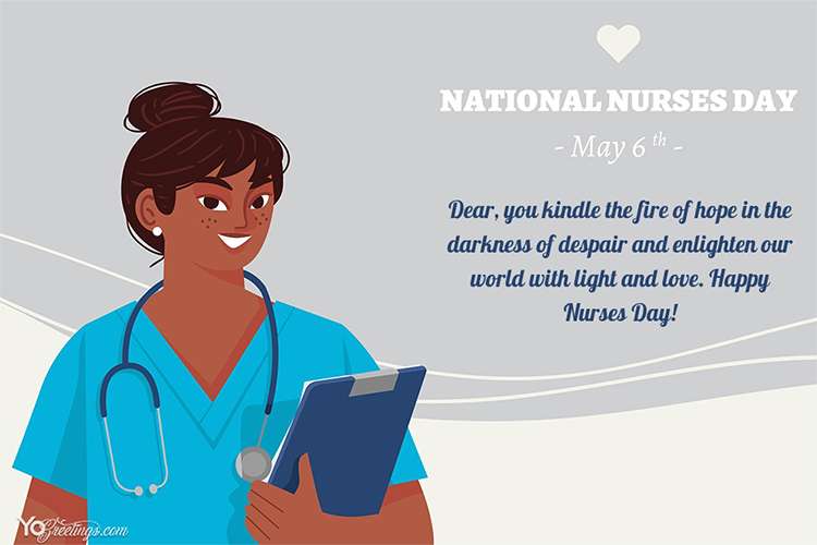 Personalize Your Own National Nurses Day Greeting Card