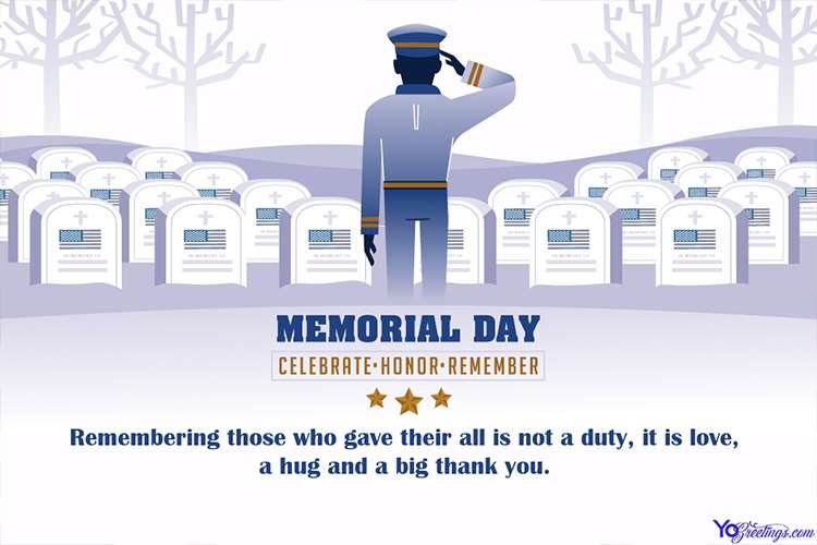 Customize Your Own Memorial Day Greeting Card For Free