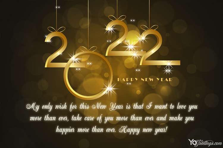 Sparkling Happy New Year 2022 Card Messages & Wishes