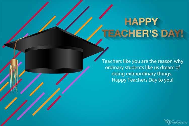World Happy Teachers Day Greeting Cards for Best Teacher
