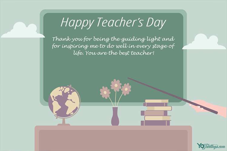 Happy Teachers Day Greeting Wishes Card Images Download