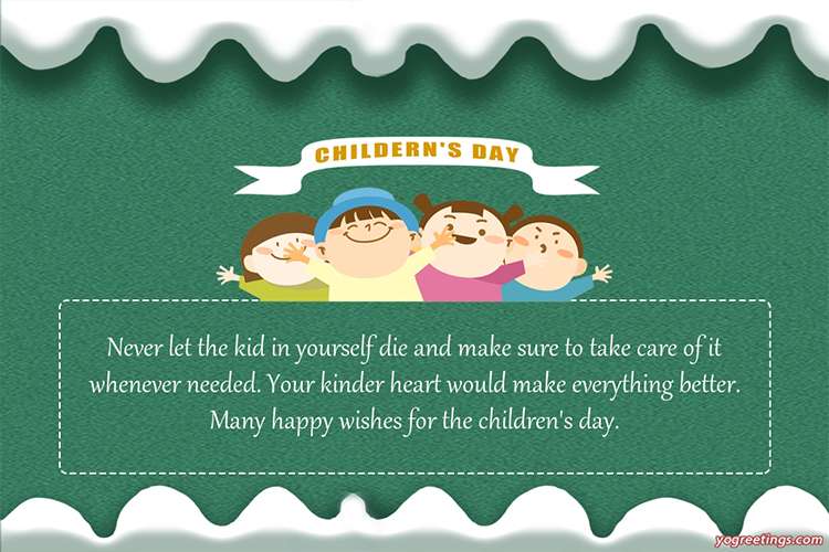 Write Your Wishes On Children's Day 2022 Greeting Card