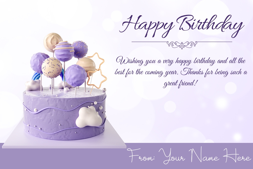 Happy Birthday Frosted Cake | Greetings Cards Delivered | Bunches
