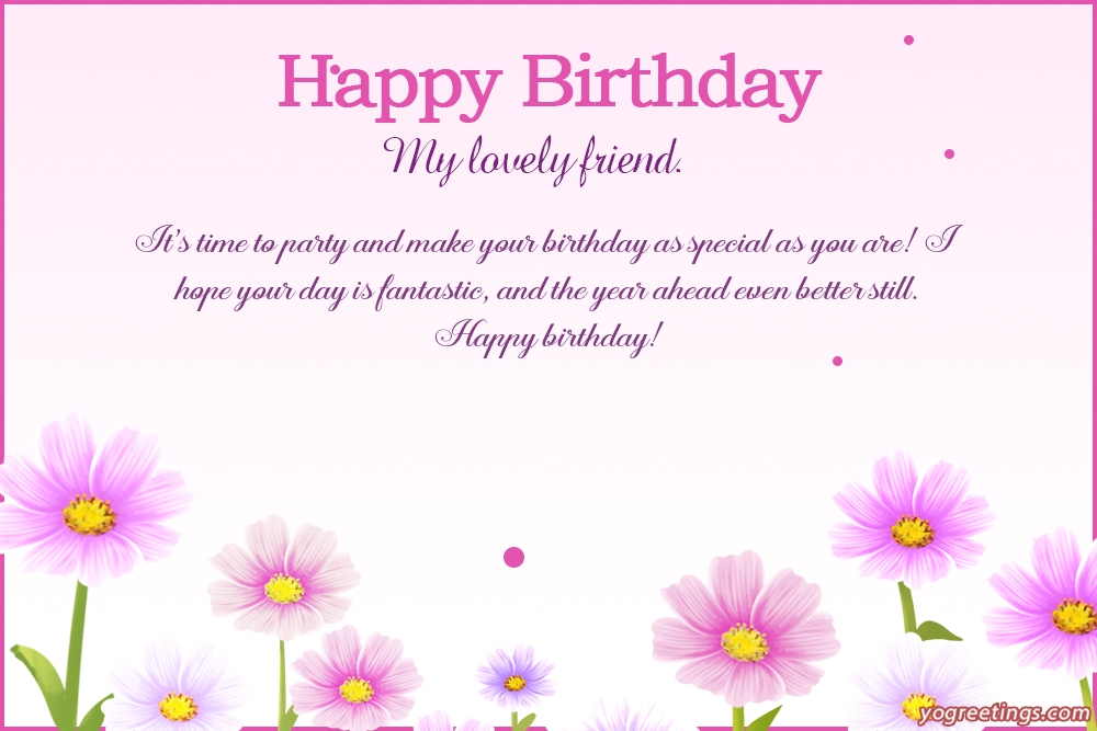 Birthday Wishes For Lovely Friend On