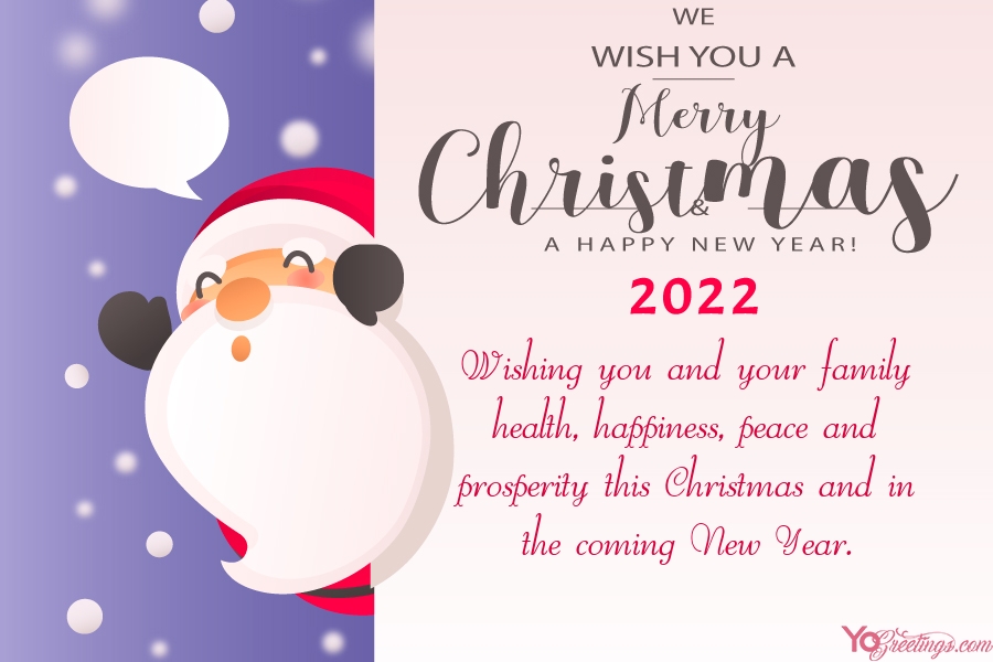 Happy Christmas and New Year 2022 images with Santa Claus