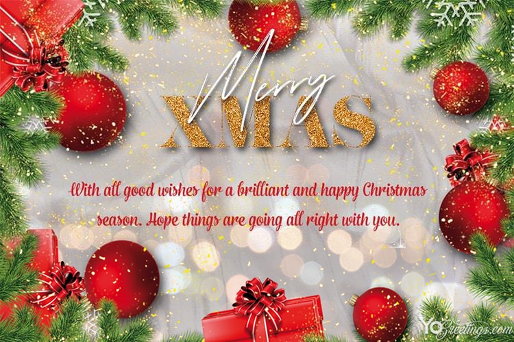 Electronic Christmas greeting cards free download