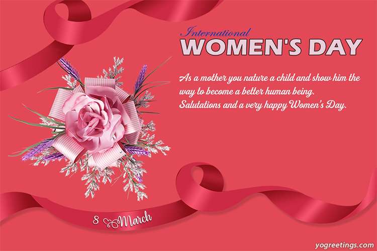 Happy Women's Day Flowers Cards Images Download