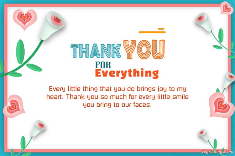 Flowers Thank You Cards For Everything