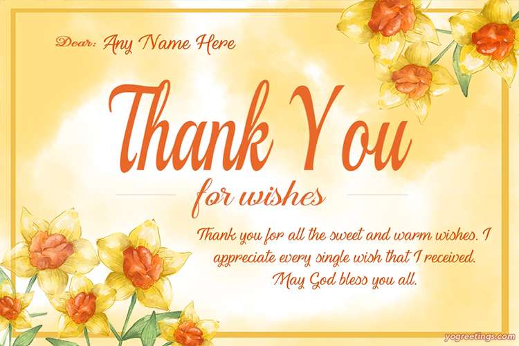 Thank You For Wishes Greeting Card Images Download