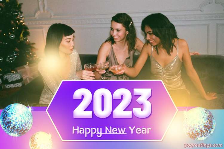 Create Colorful Happy New Year 2023 Greeting Cards With Photos And Wishes
