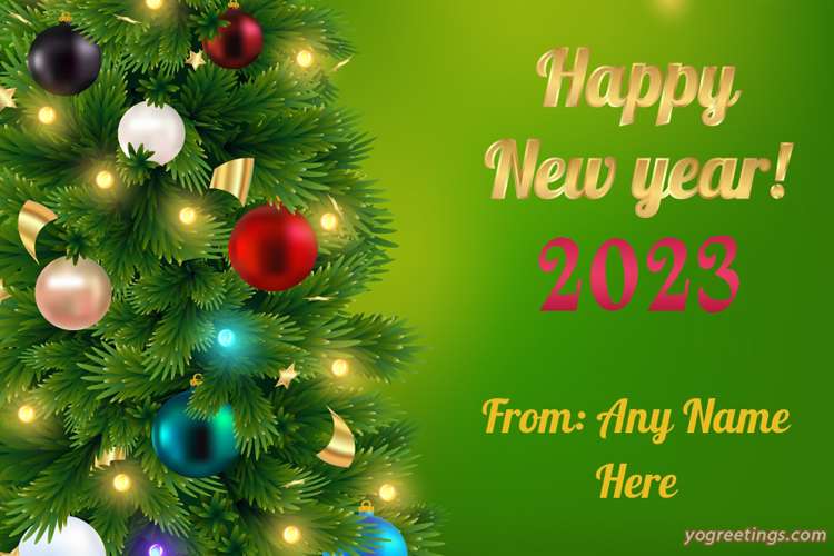 Happy New Year 2023 Greeting Card With Name Generator