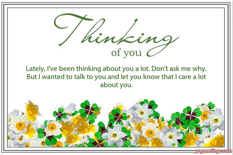 Flowers Thinking of You Greeting Card Maker Online