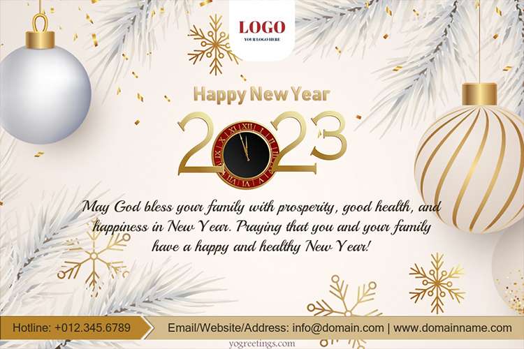 Happy New Year 2023 Wishes With Logo Company