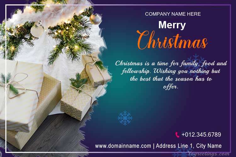 Corporate Christmas Card With Logo