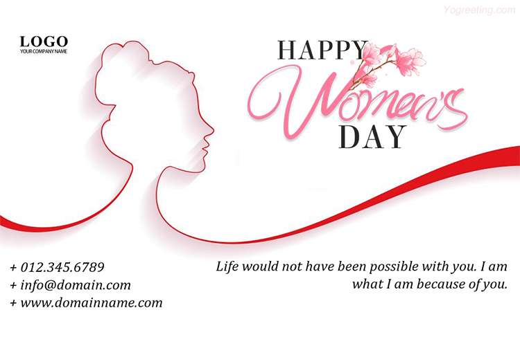 Happy International Women's Day Wishes Images With Logo