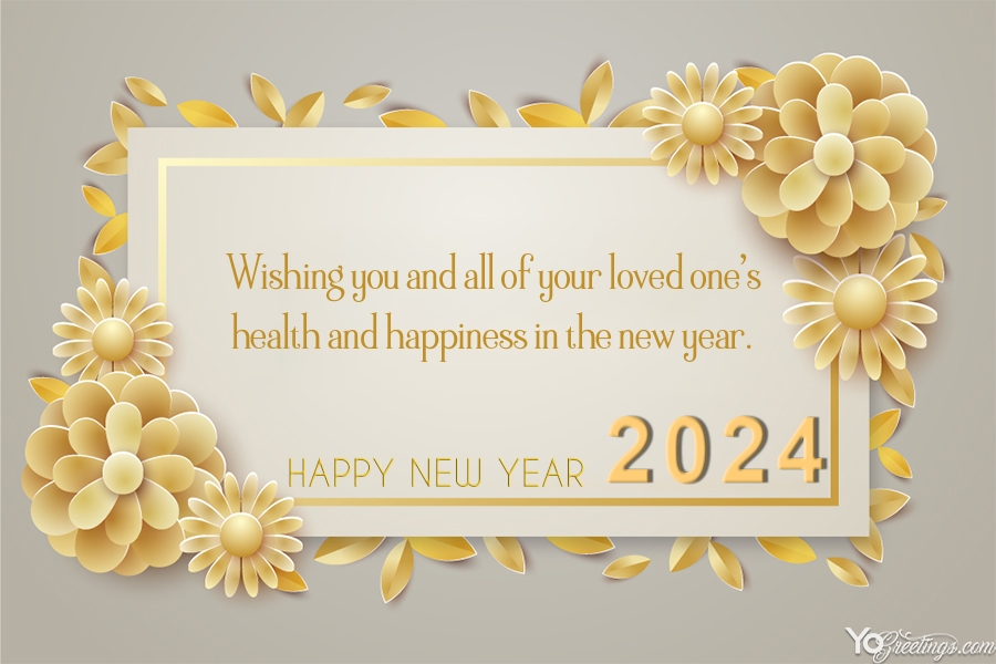 Happy New Year 2024 Wishes Text Vevay Donelle   Golden Happy New Year 2024 Greeting Card With Wishes A625c 