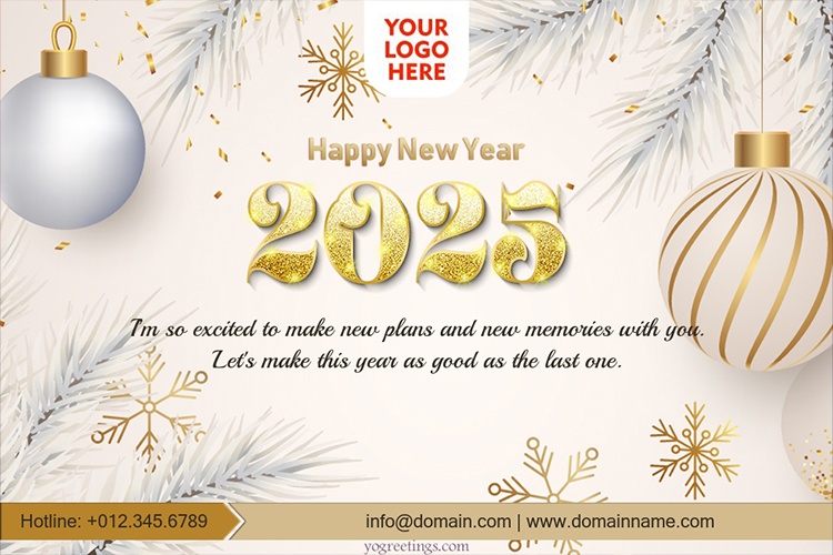 Happy New Year 2025 Wishes With Logo Company