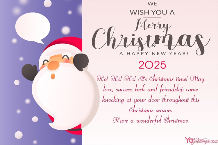 Wish You Merry Christmas And Happy New Year 2025 Wishes Cards