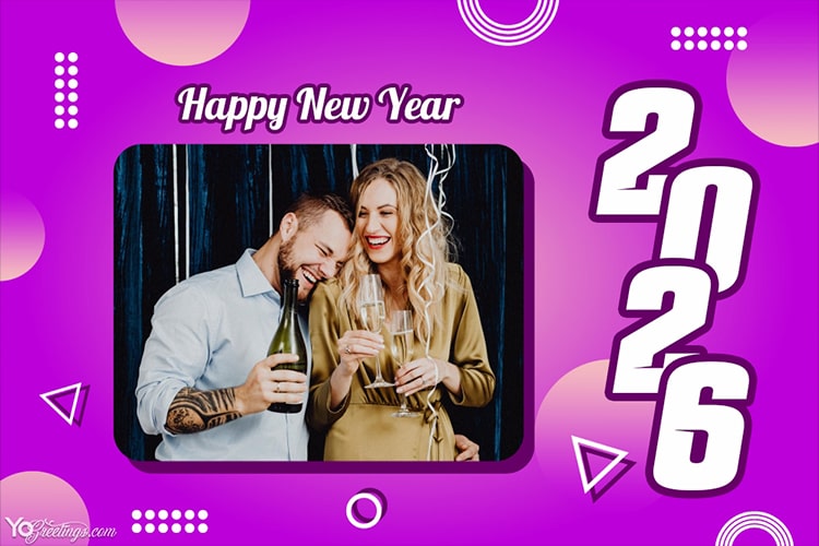 Free Happy New Year 2026 Wishes With Photo Frames