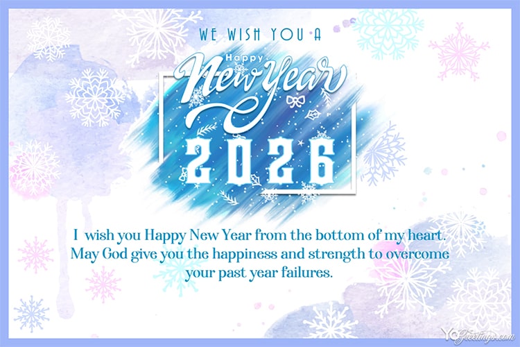 Free Happy New Year 2026 Wishes Card Maker Online